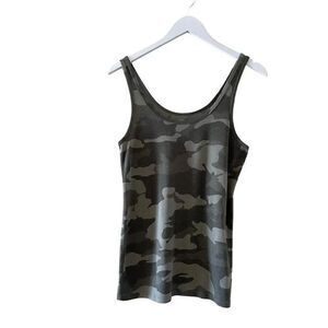 So Petfect  Women's Tank Top Camo Gray Black  Fitted SZ XL  #1234